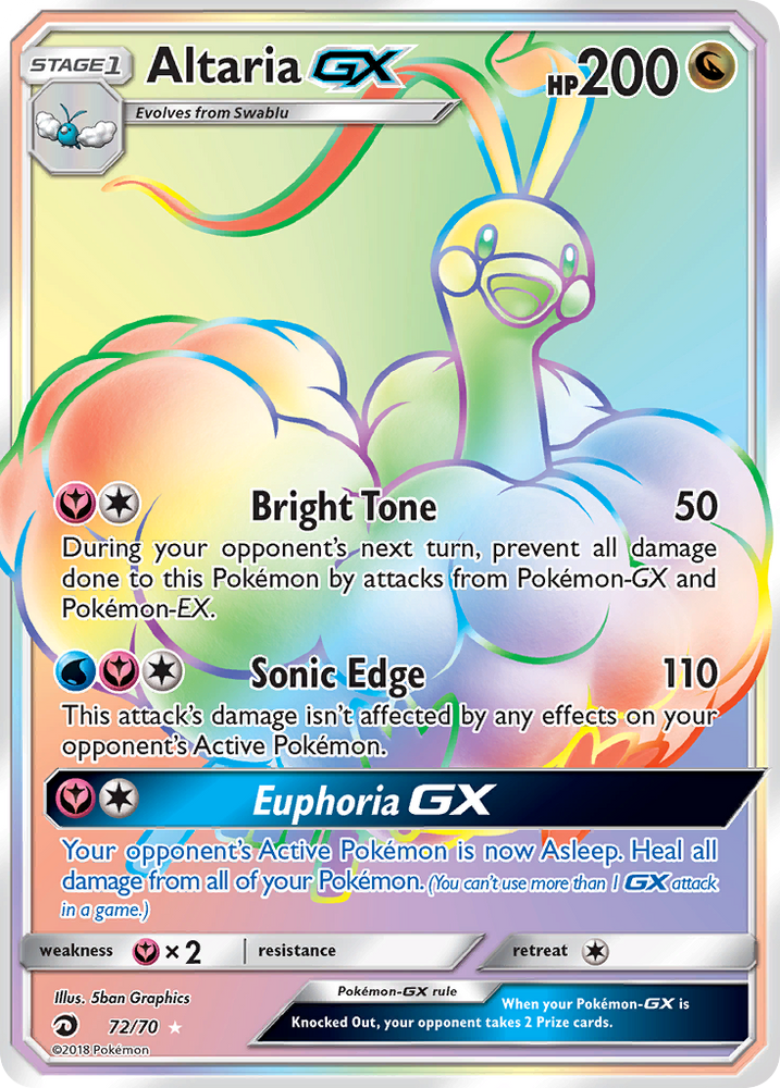 Pokemon | Altaria GX (72/70) [Sun & Moon: Dragon Majesty] | The Nerd Merchant