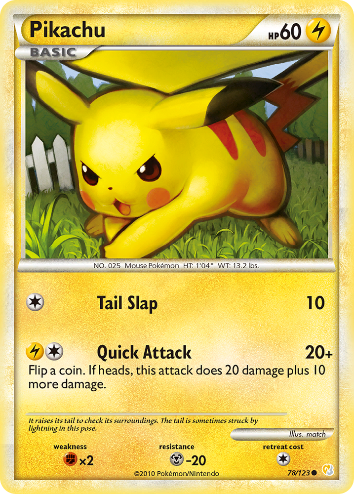Pokemon | Pikachu (78/123) [HeartGold & SoulSilver: Base Set] | The Nerd Merchant