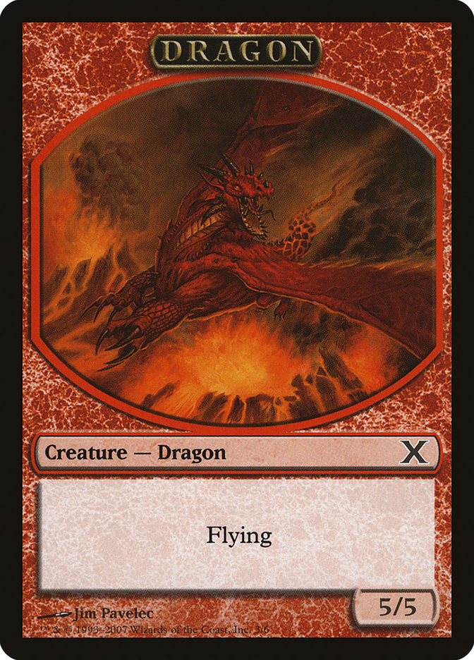 Magic | Dragon Token [Tenth Edition Tokens] | The Nerd Merchant