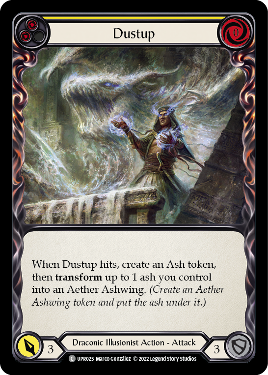 Flesh and Blood TCG | Dustup (Yellow) [UPR025] (Uprising)  Rainbow Foil | The Nerd Merchant