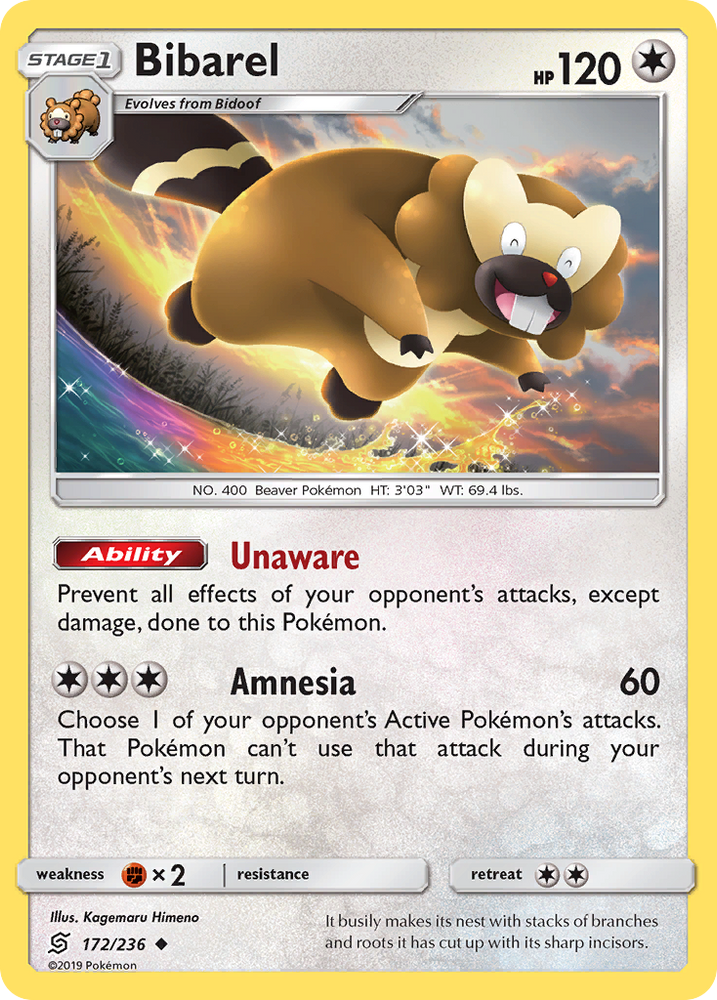 Pokemon | Bibarel (172/236) [Sun & Moon: Unified Minds] | The Nerd Merchant