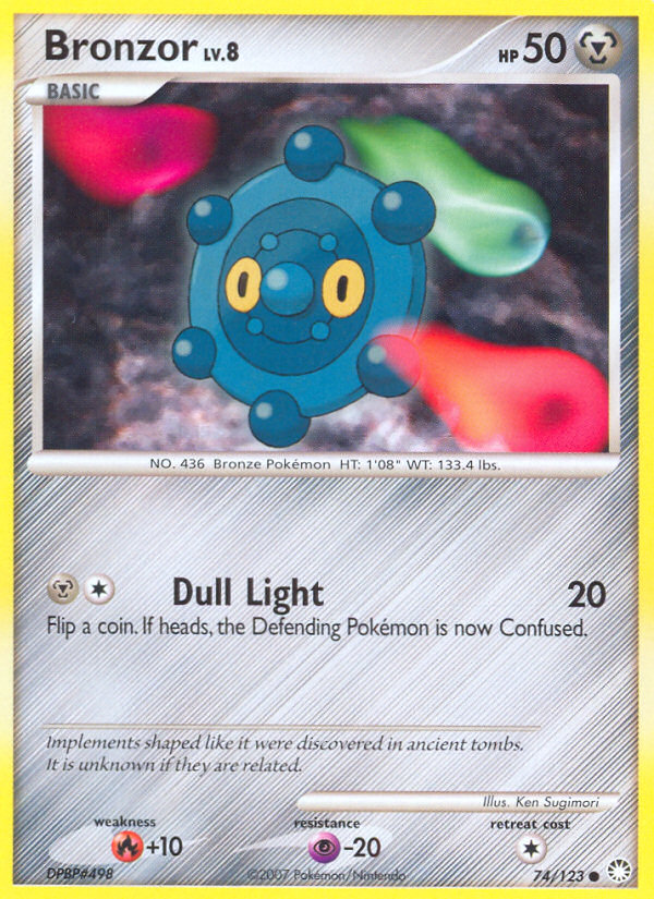 Pokemon | Bronzor (74/123) [Diamond & Pearl: Mysterious Treasures] | The Nerd Merchant