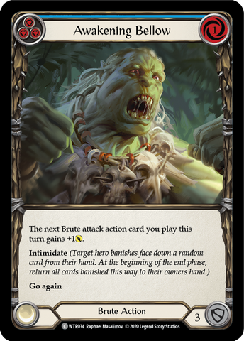 Flesh and Blood TCG | Awakening Bellow (Blue) [U-WTR034] (Welcome to Rathe Unlimited)  Unlimited Rainbow Foil | The Nerd Merchant