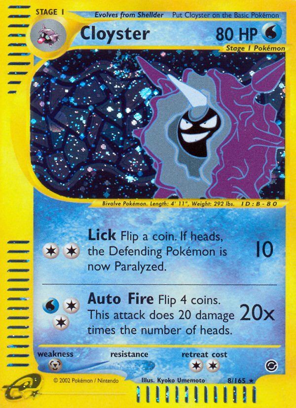Pokemon | Cloyster (8/165) [Expedition: Base Set] | The Nerd Merchant