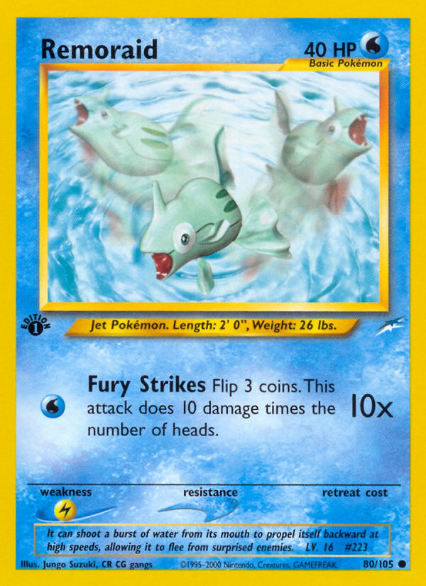 Pokemon | Remoraid (80/105) [Neo Destiny 1st Edition] | The Nerd Merchant