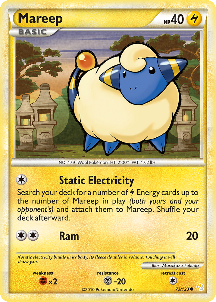 Pokemon | Mareep (73/123) [HeartGold & SoulSilver: Base Set] | The Nerd Merchant