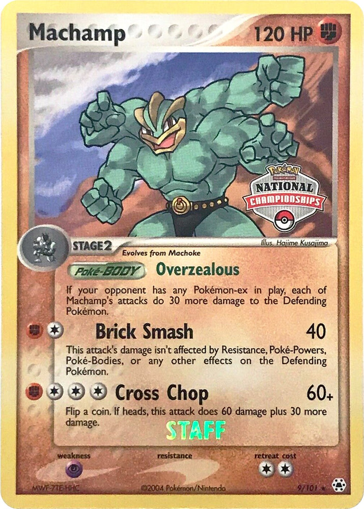 Pokemon | Machamp (9/101) (National Championships Promo) (Staff) [EX: Hidden Legends] | The Nerd Merchant