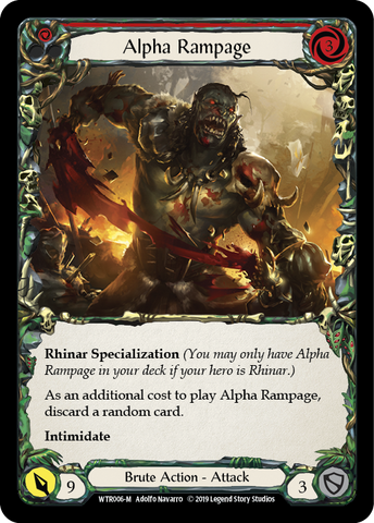 Flesh and Blood TCG | Alpha Rampage [WTR006-M] (Welcome to Rathe)  Alpha Print Normal | The Nerd Merchant