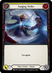 Flesh and Blood TCG | Surging Strike (Yellow) [U-WTR108] (Welcome to Rathe Unlimited)  Unlimited Rainbow Foil | The Nerd Merchant
