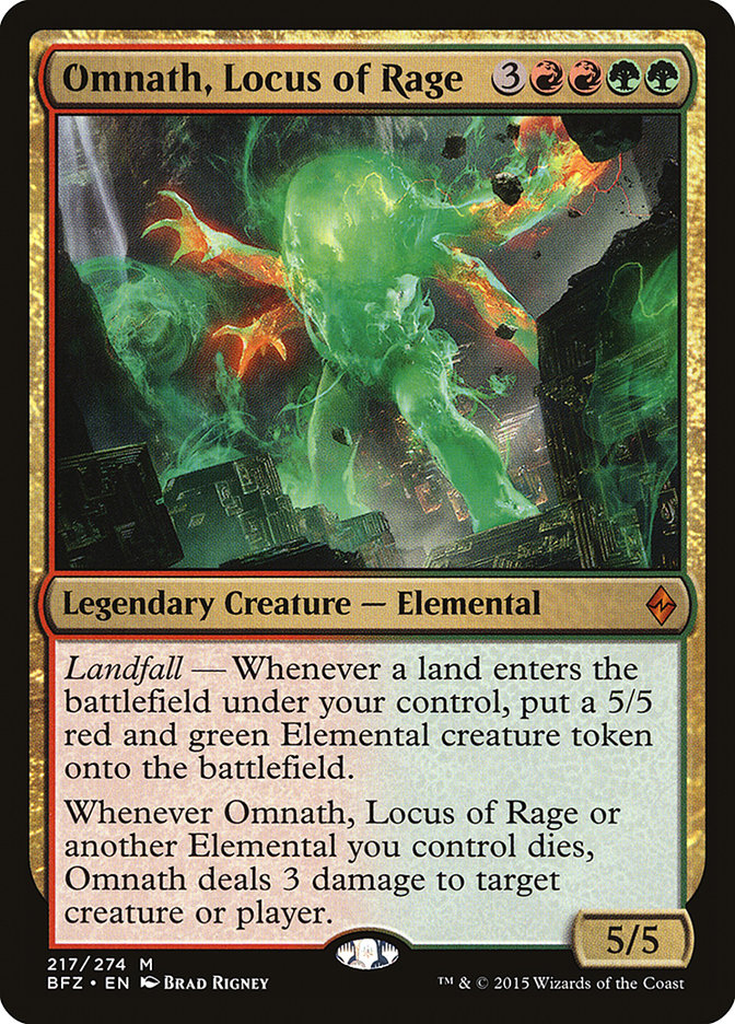 Magic | Omnath, Locus of Rage [Battle for Zendikar] | The Nerd Merchant