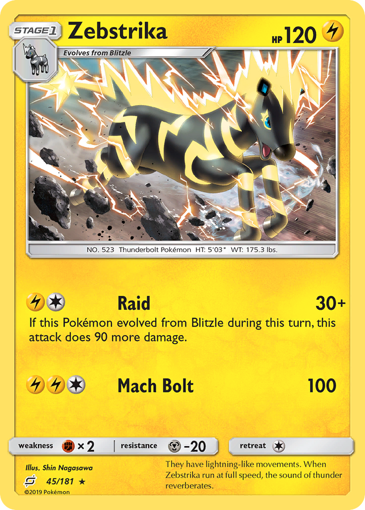 Pokemon | Zebstrika (45/181) [Sun & Moon: Team Up] | The Nerd Merchant