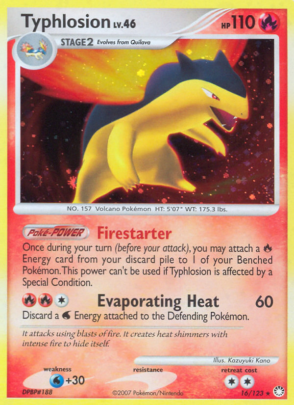 Pokemon | Typhlosion (16/123) [Diamond & Pearl: Mysterious Treasures] | The Nerd Merchant