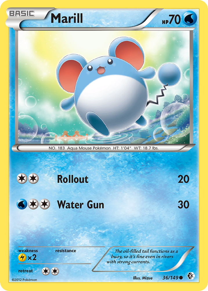 Pokemon | Marill (36/149) [Black & White: Boundaries Crossed] | The Nerd Merchant