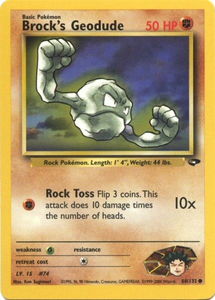 Pokemon | Brock's Geodude (68/132) [Gym Challenge Unlimited] | The Nerd Merchant