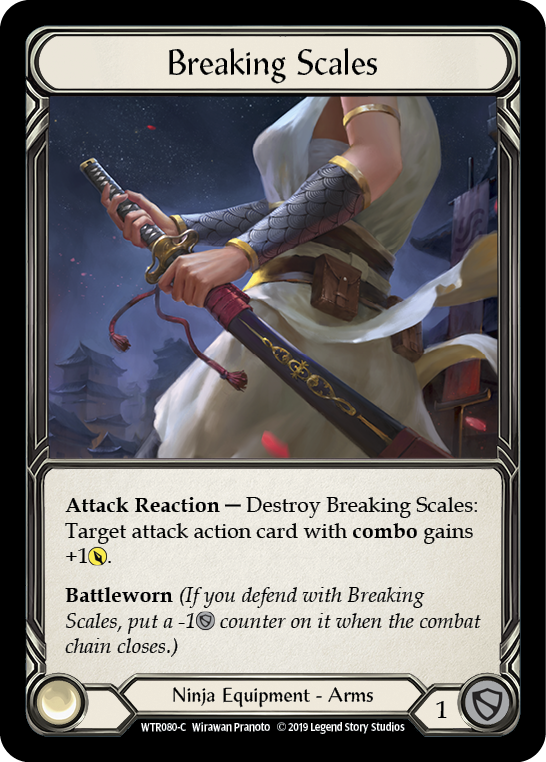 Flesh and Blood TCG | Breaking Scales [WTR080-C] (Welcome to Rathe)  Alpha Print Cold Foil | The Nerd Merchant