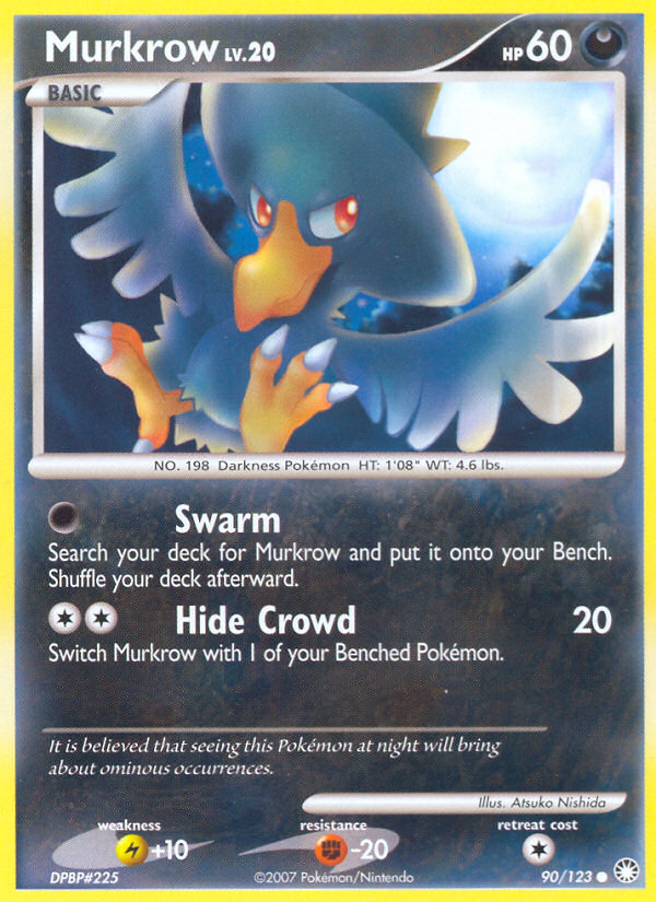 Pokemon | Murkrow (90/123) [Diamond & Pearl: Mysterious Treasures] | The Nerd Merchant