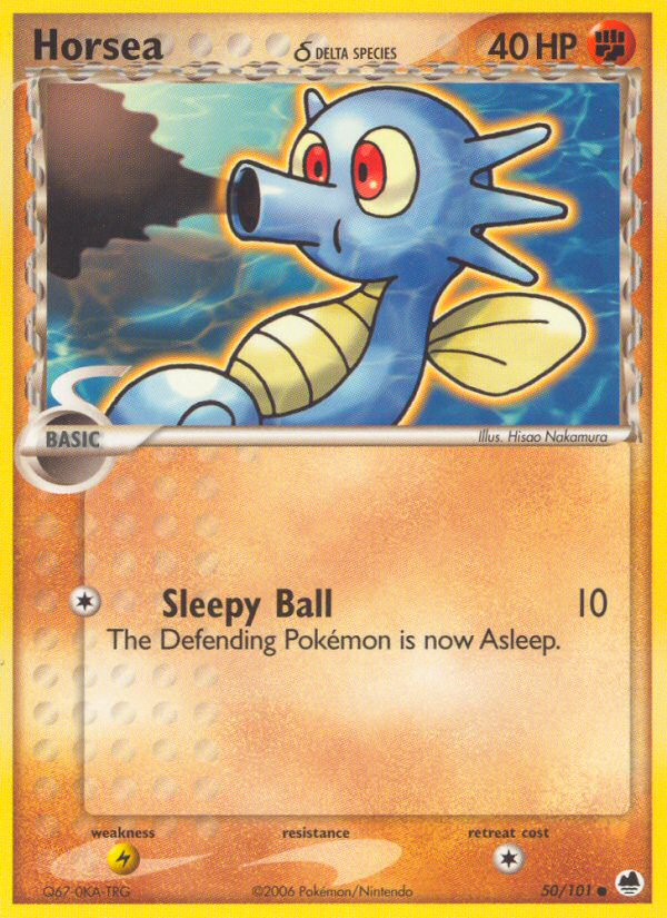 Pokemon | Horsea (50/101) (Delta Species) [EX: Dragon Frontiers] | The Nerd Merchant