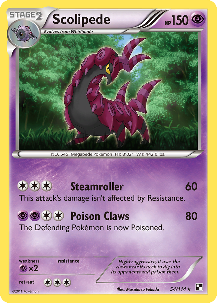 Pokemon | Scolipede (54/114) [Black & White: Base Set] | The Nerd Merchant