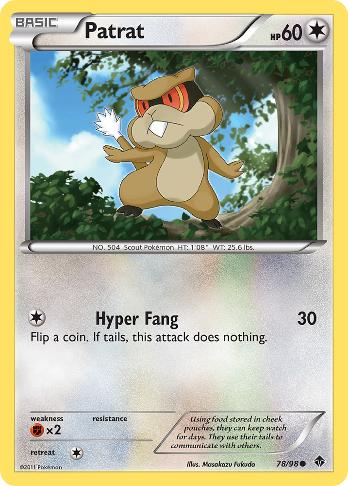 Pokemon | Patrat (78/98) [Black & White: Emerging Powers] | The Nerd Merchant