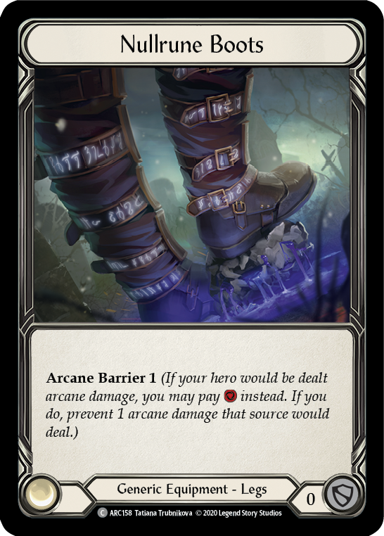 Flesh and Blood TCG | Nullrune Boots [U-ARC158] (Arcane Rising Unlimited)  Unlimited Normal | The Nerd Merchant