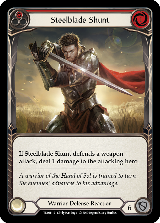 Flesh and Blood TCG | Steelblade Shunt (Red) [TEA011-R] (Dorinthea Hero Deck)  1st Edition Normal | The Nerd Merchant