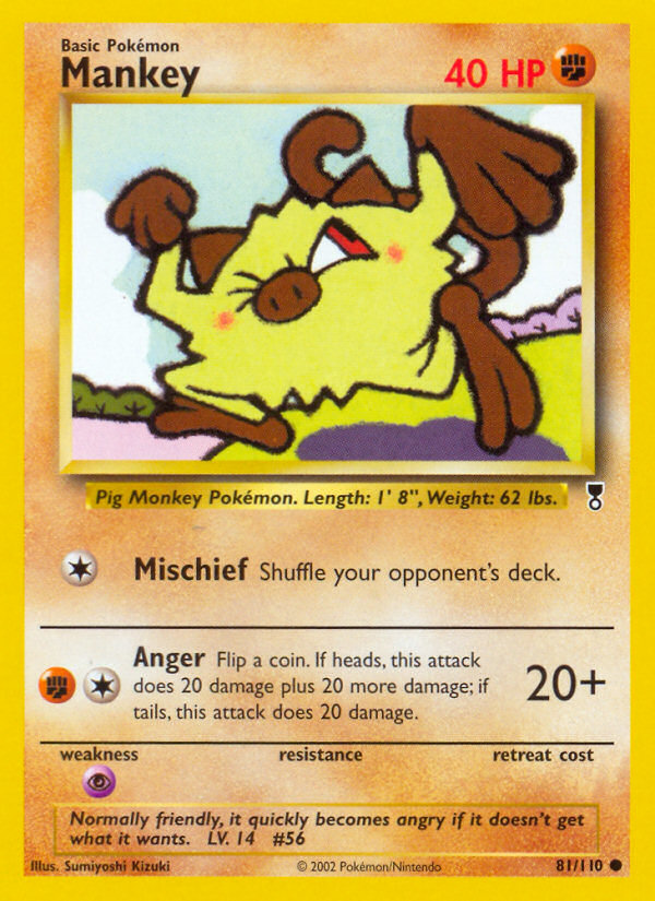 Pokemon | Mankey (81/110) [Legendary Collection] | The Nerd Merchant