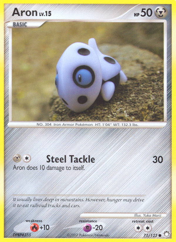 Pokemon | Aron (71/123) [Diamond & Pearl: Mysterious Treasures] | The Nerd Merchant