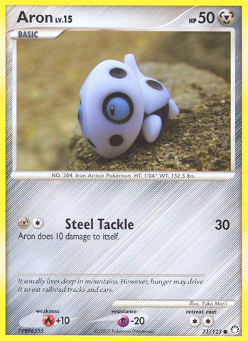 Pokemon | Aron (71/123) [Diamond & Pearl: Mysterious Treasures] | The Nerd Merchant