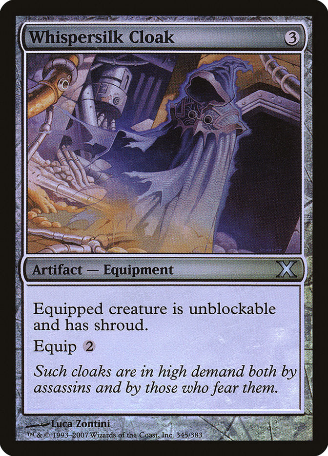 Magic | Whispersilk Cloak (Premium Foil) [Tenth Edition] | The Nerd Merchant