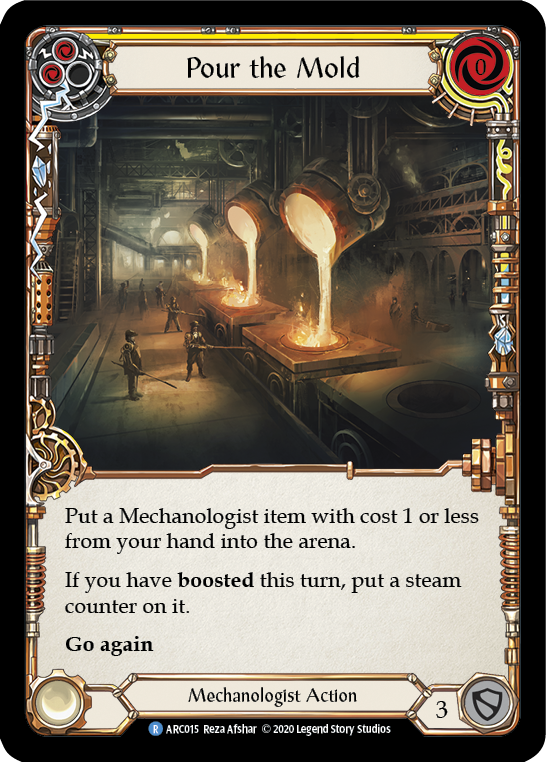 Flesh and Blood TCG | Pour the Mold (Yellow) [U-ARC015] (Arcane Rising Unlimited)  Unlimited Rainbow Foil | The Nerd Merchant