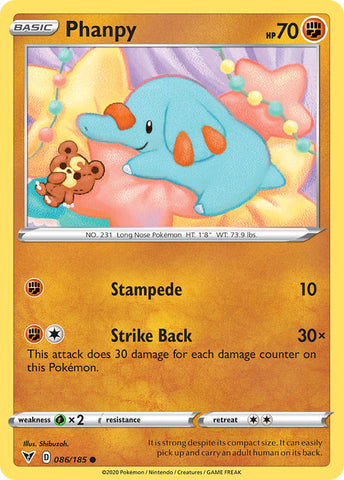 Pokemon | Phanpy (086/185) [Sword & Shield: Vivid Voltage] | The Nerd Merchant