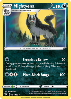 Pokemon | Mightyena (104/185) [Sword & Shield: Vivid Voltage] | The Nerd Merchant