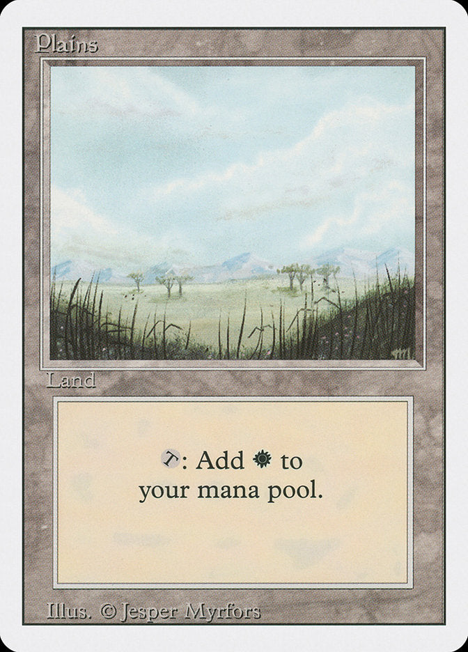 Magic | Plains (Trees on Plain / Signature on Right) [Revised Edition] | The Nerd Merchant