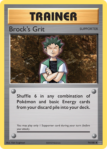 Pokemon | Brock's Grit (74/108) [XY: Evolutions] | The Nerd Merchant