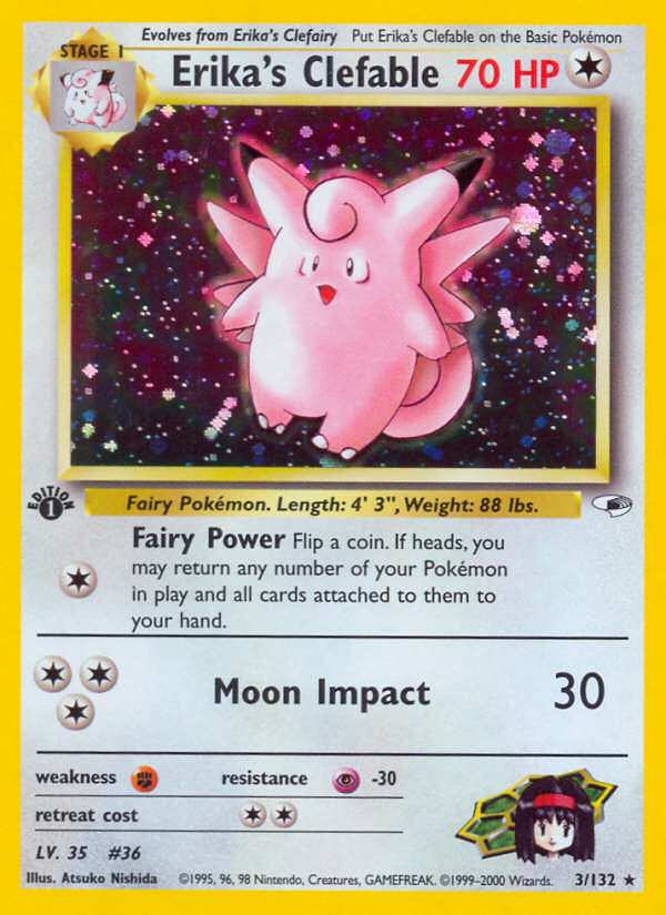 Pokemon | Erika's Clefable (3/132) [Gym Heroes 1st Edition] | The Nerd Mechant