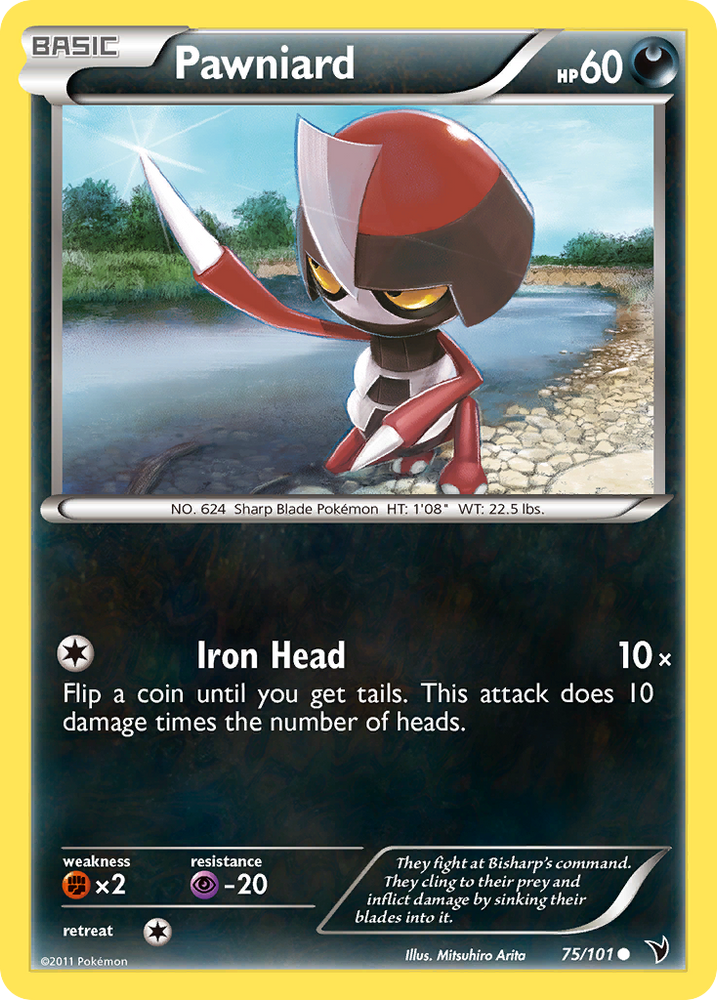 Pokemon | Pawniard (75/101) [Black & White: Noble Victories] | The Nerd Merchant