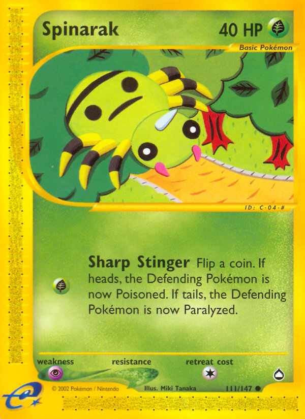 Pokemon | Spinarak (111/147) [Aquapolis] | The Nerd Merchant