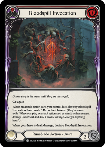 Flesh and Blood TCG | Bloodspill Invocation (Red) [U-ARC106] (Arcane Rising Unlimited)  Unlimited Rainbow Foil | The Nerd Merchant