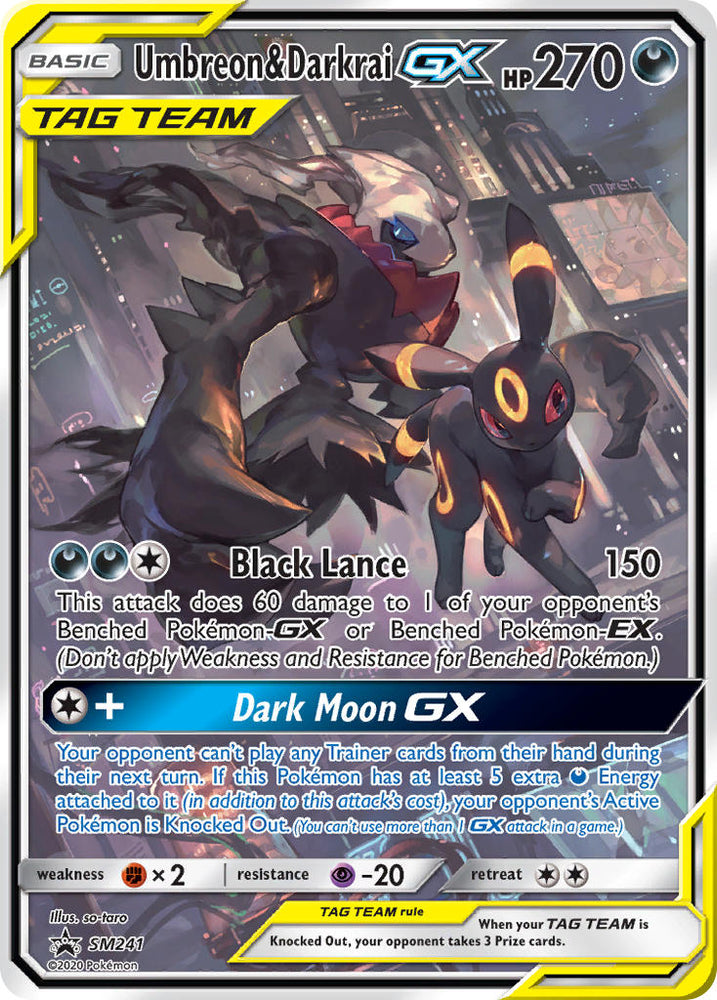 Pokemon | Umbreon & Darkrai GX (SM241) [Sun & Moon: Black Star Promos] | The Nerd Merchant