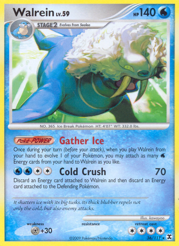 Pokemon | Walrein (36/111) [Platinum: Rising Rivals] | The Nerd Merchant