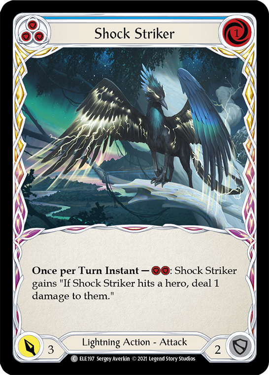 Flesh and Blood TCG | Shock Striker (Blue) [ELE197] (Tales of Aria)  1st Edition Rainbow Foil | The Nerd Merchant
