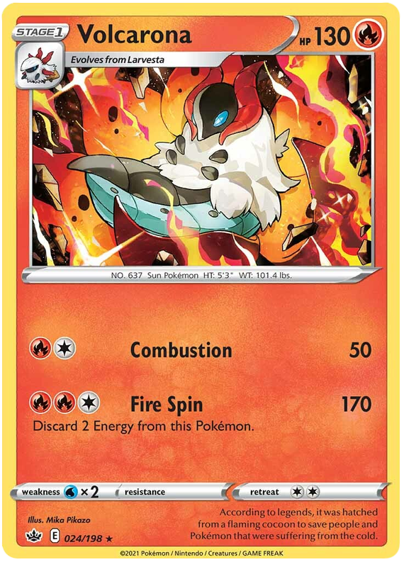 Pokemon | Volcarona (024/198) [Sword & Shield: Chilling Reign] | The Nerd Merchant