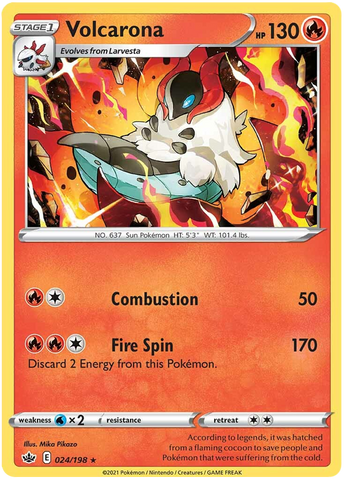 Pokemon | Volcarona (024/198) [Sword & Shield: Chilling Reign] | The Nerd Merchant