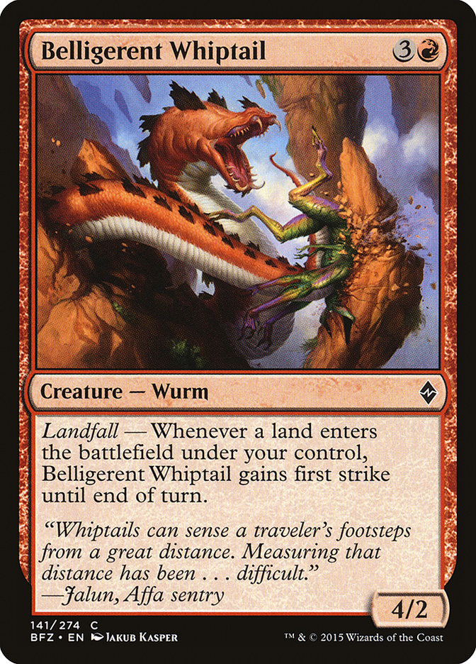 Magic | Belligerent Whiptail [Battle for Zendikar] | The Nerd Merchant