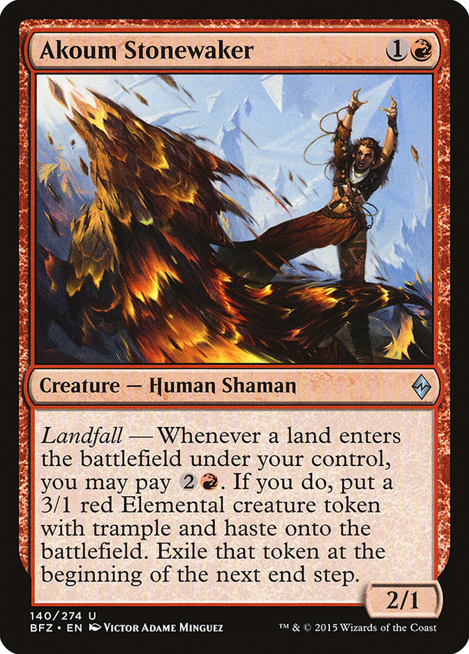 Magic | Akoum Stonewaker [Battle for Zendikar] | The Nerd Merchant