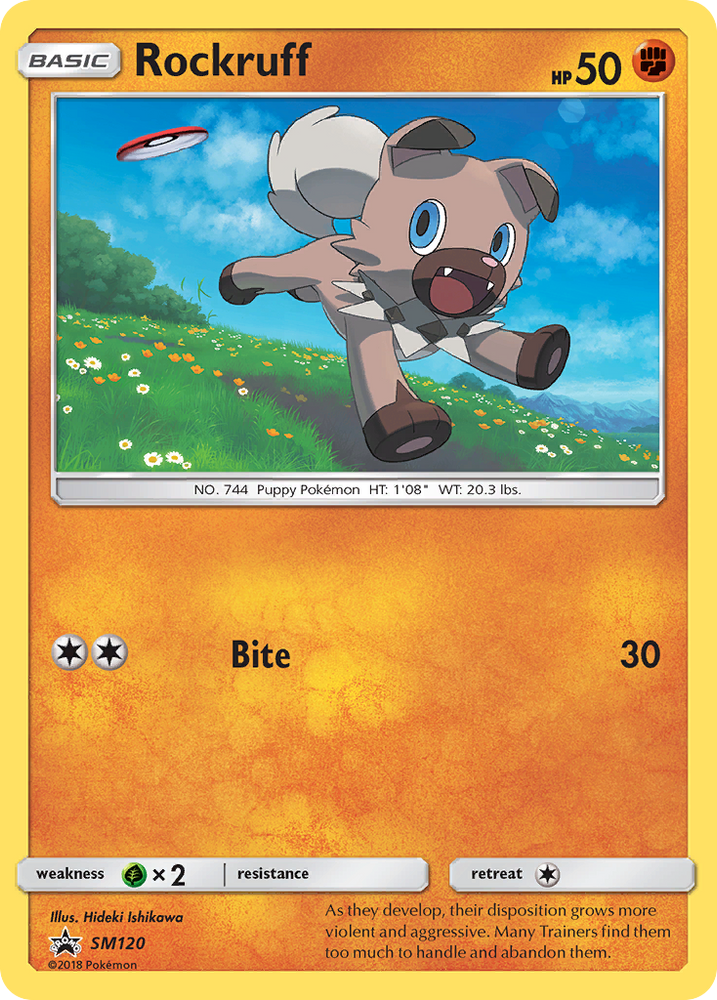 Pokemon | Rockruff (SM120) [Sun & Moon: Black Star Promos] | The Nerd Merchant