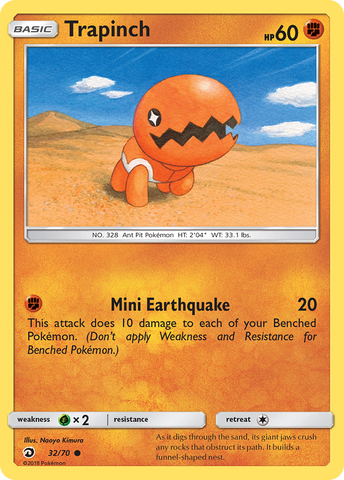 Pokemon | Trapinch (32/70) [Sun & Moon: Dragon Majesty] | The Nerd Merchant