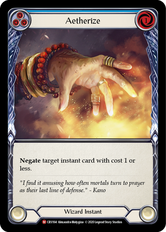 Flesh and Blood TCG | Aetherize [CRU164] (Crucible of War)  1st Edition Rainbow Foil | The Nerd Merchant