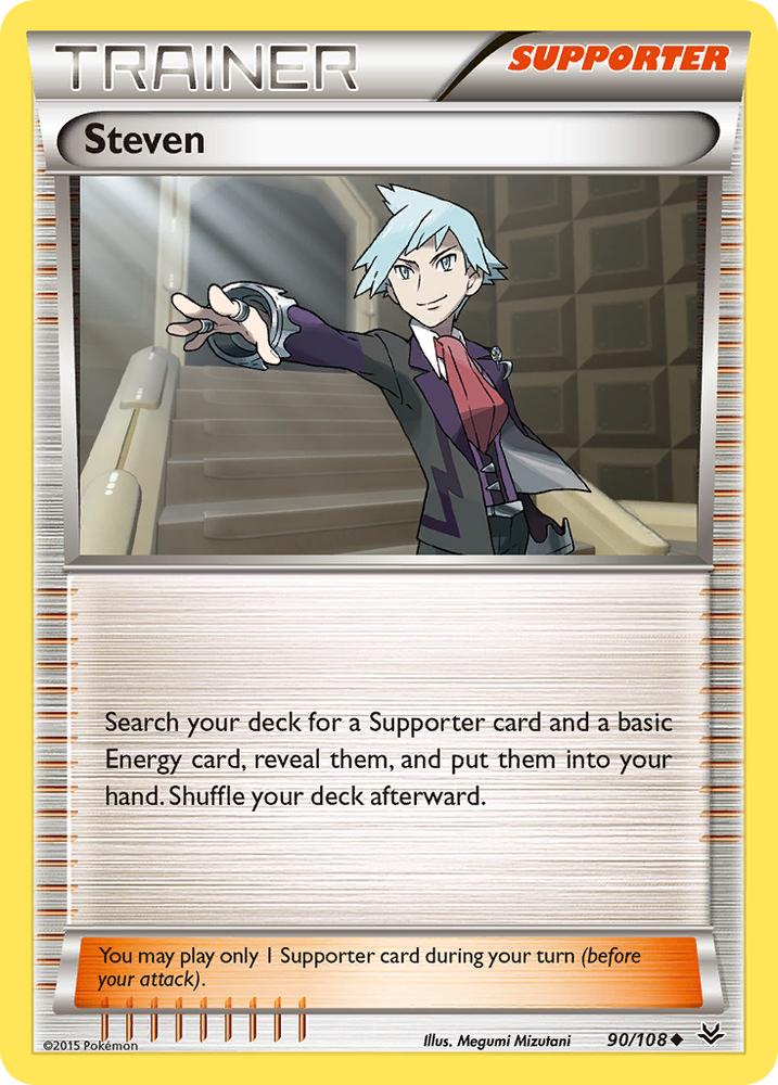 Pokemon | Steven (90/108) [XY: Roaring Skies] | The Nerd Merchant