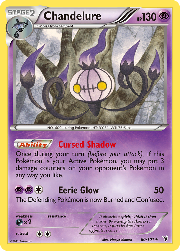 Pokemon | Chandelure (60/101) [Black & White: Noble Victories] | The Nerd Merchant